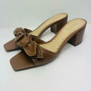 Schutz Women’s Brienne Nappa Leather Sandals Brown Size 9